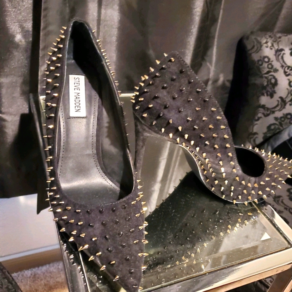 Steve Madden spiked black heels